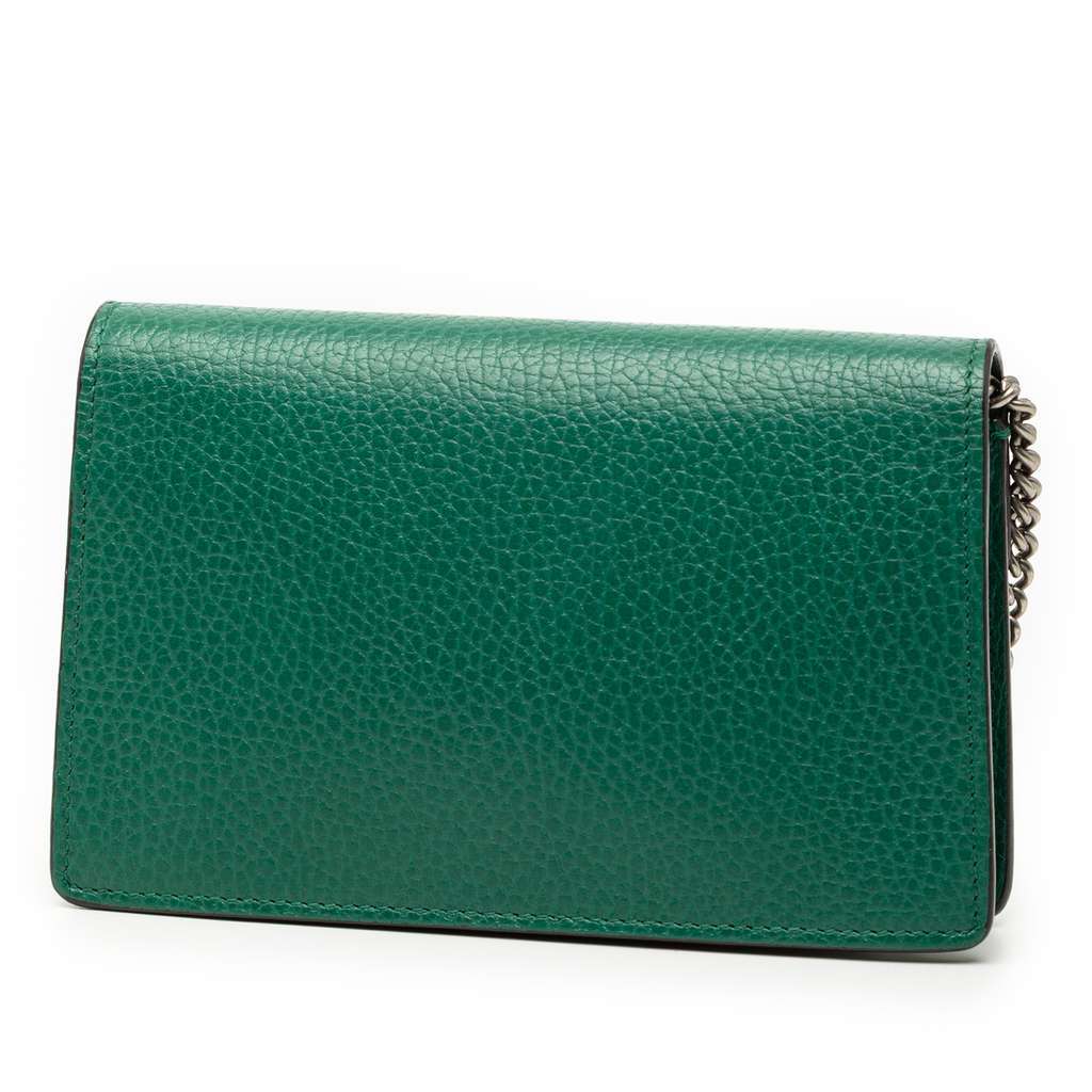 Gucci Mini Leather Dionysus Crossbody Green Leather Very good condition - Back View