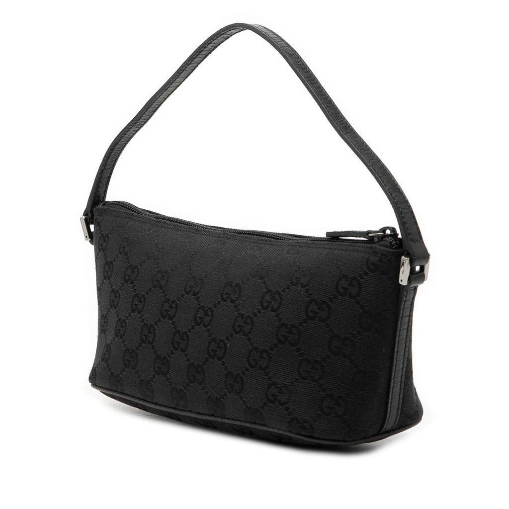 Gucci GG Canvas Boat Black Canvas Very good - Back View