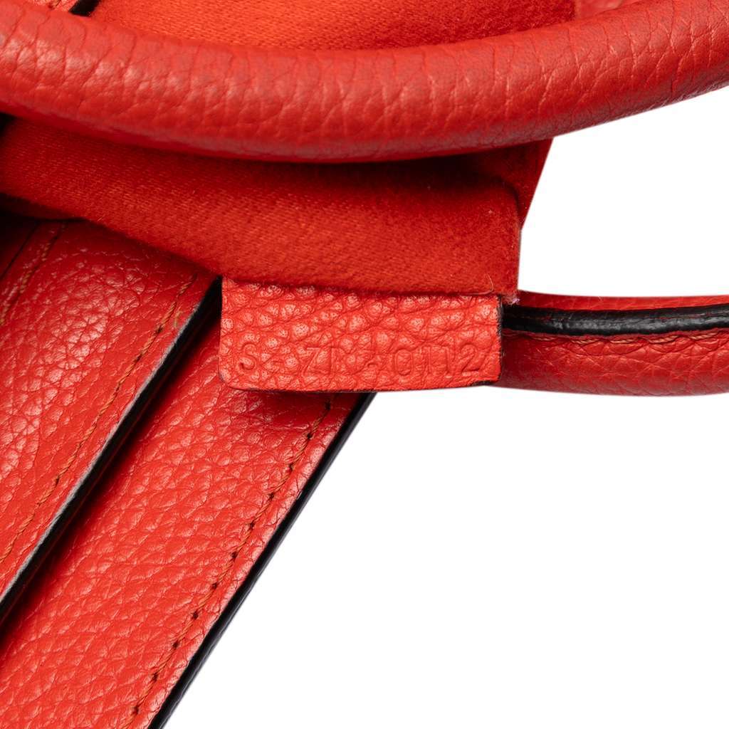 Celine Micro Leather Luggage Tote Orange Leather Very good - Box View