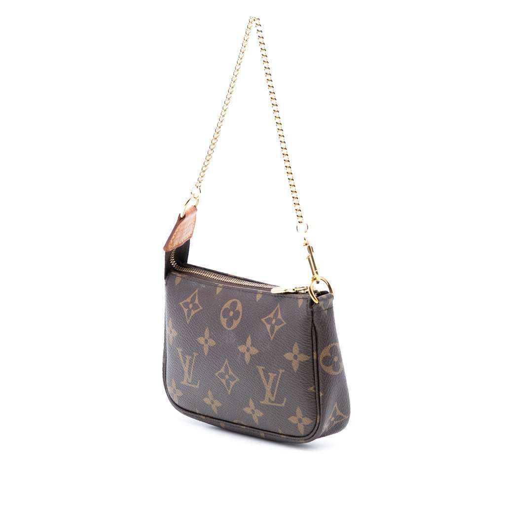 Louis Vuitton Monogram Mini Pochette Accessoires Brown Very good - Back View
