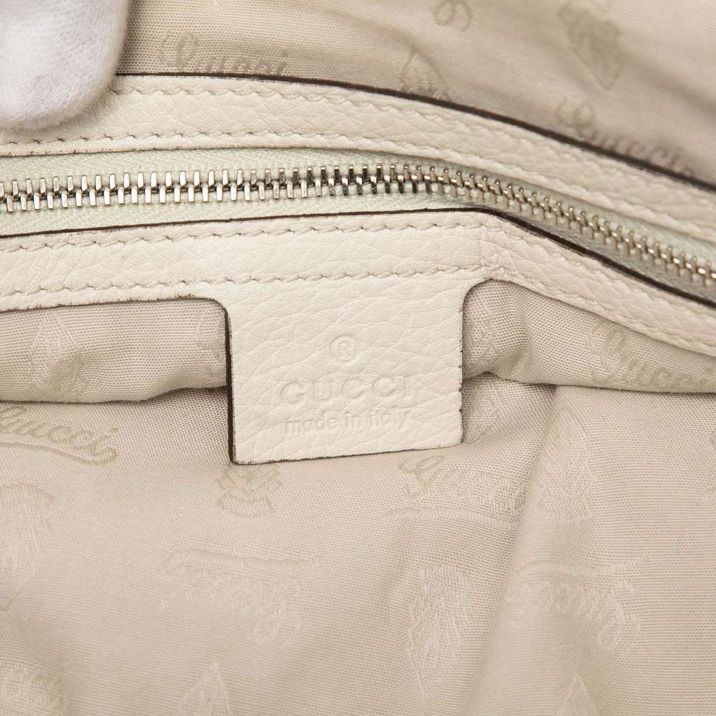 Gucci Medium GG Canvas Bamboo Libeccio Tote Beige Canvas Good - Box View