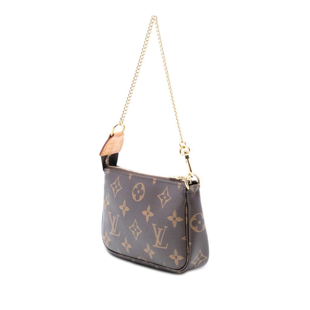 Louis Vuitton Monogram Mini Pochette Accessoires Brown Very good - Back View