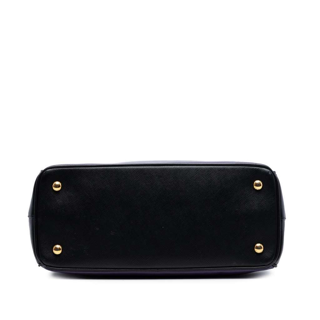 Prada Medium Bicolor Saffiano Lux Galleria Satchel Purple Leather Very good - Inside View