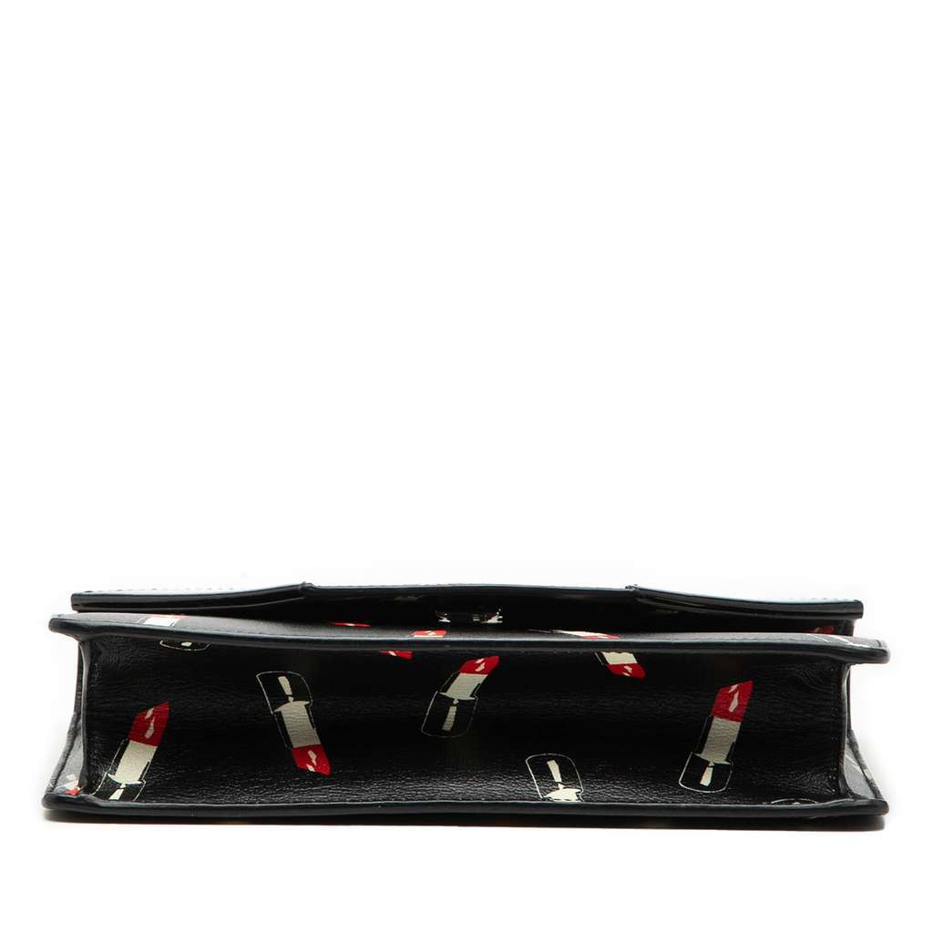 Saint Laurent Calfskin Lipstick Print Betty Crossbody Black Leather Very good - Inside View