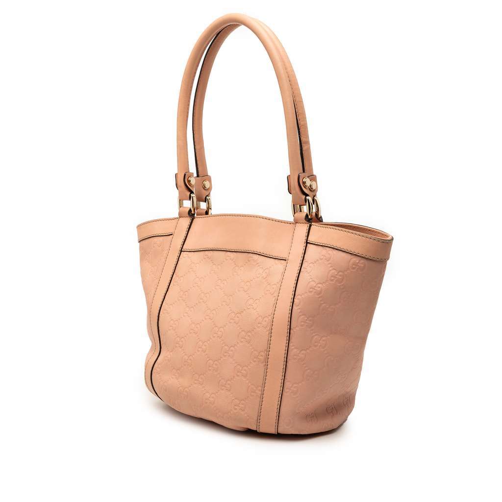 Gucci Guccissima Abbey D Ring Handbag Pink Leather Very good - Back View