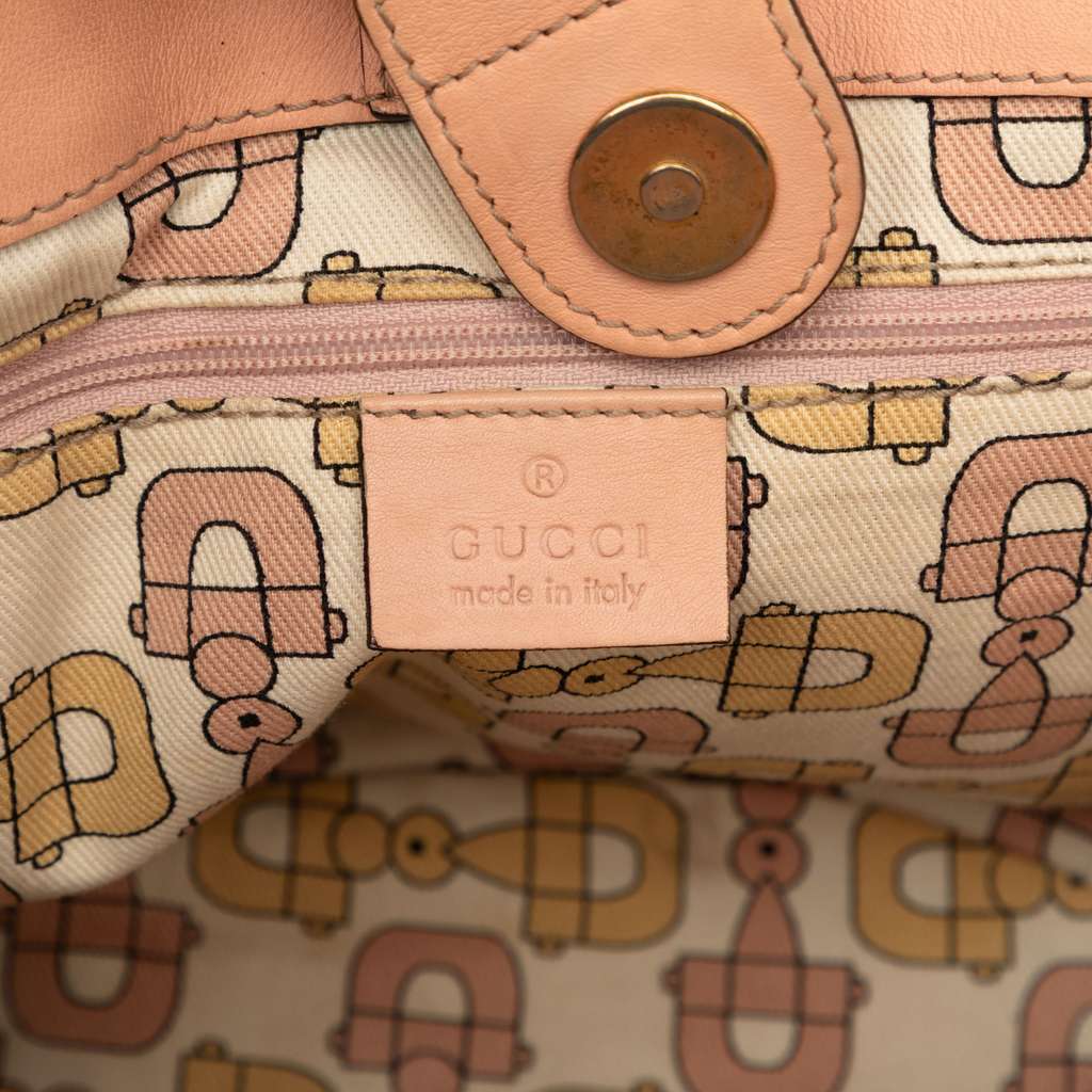 Gucci Guccissima Abbey D Ring Handbag Pink Leather Very good - Box View