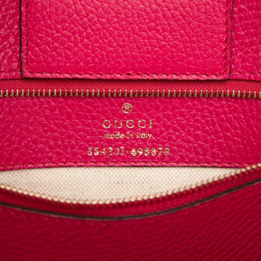 Gucci Medium Leather Swing Tote Pink Leather Very good - Box View
