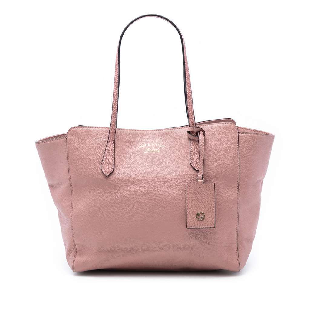 Gucci Medium Leather Swing Tote Pink Leather Very good - Front View