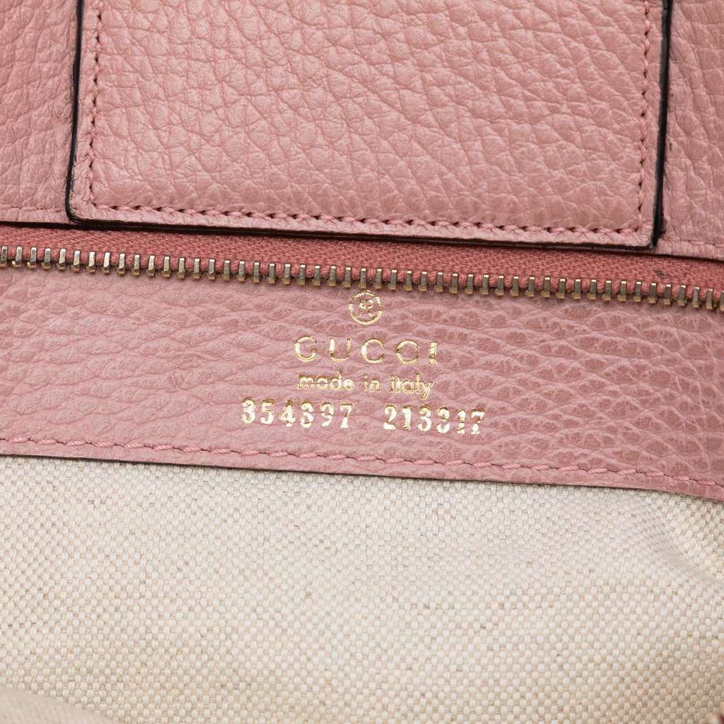 Gucci Medium Leather Swing Tote Pink Leather Very good - Box View
