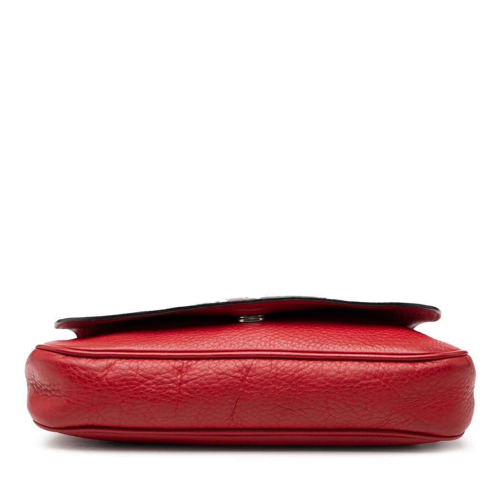 Gucci Medium Leather Soho Chain Flap Crossbody Red Leather Very good - Inside View