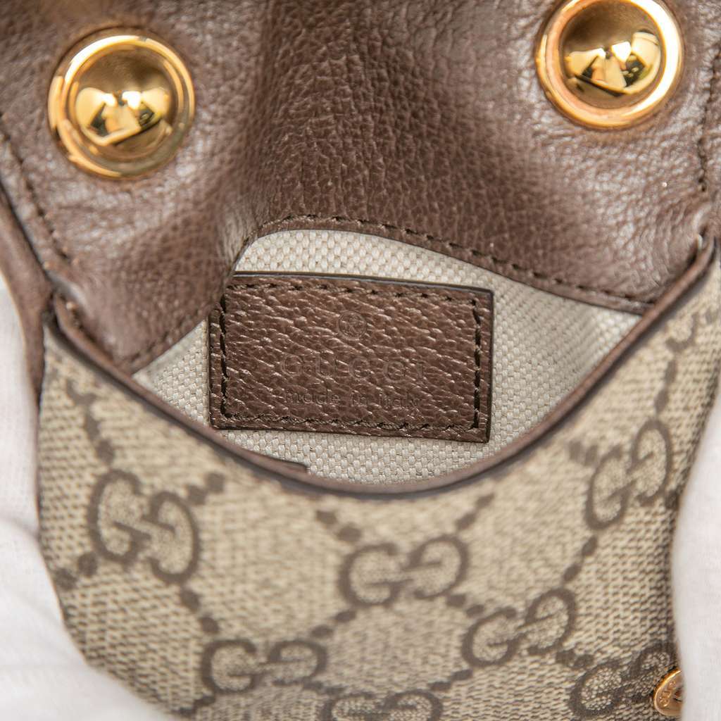 Gucci GG Supreme Blondie Card Case on Strap Beige Canvas Very good - Box View