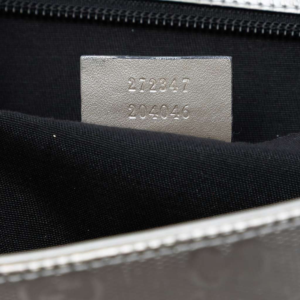 Gucci GG Imprime Vertical Tote Silver Canvas Very good - Box View
