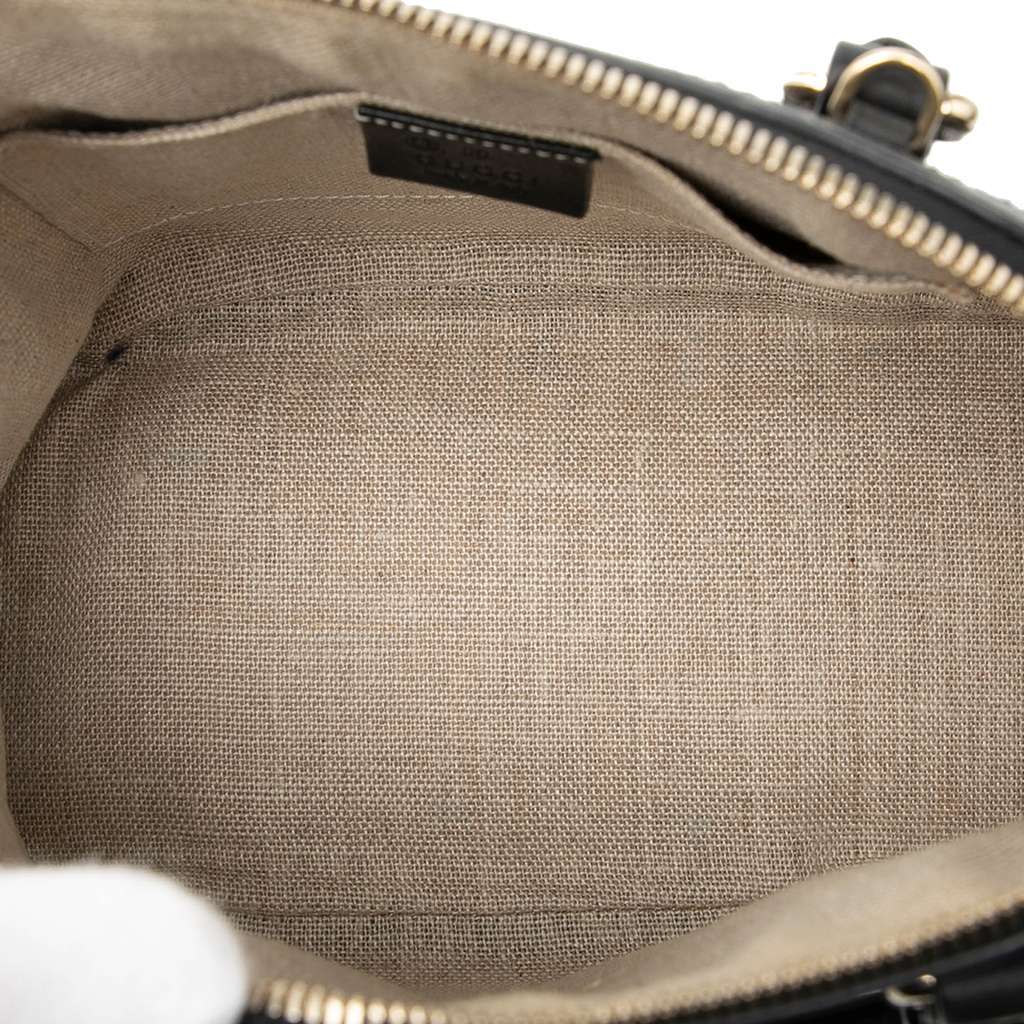 Gucci Mini Microguccissima Dome Satchel Black Leather Very good - Model View