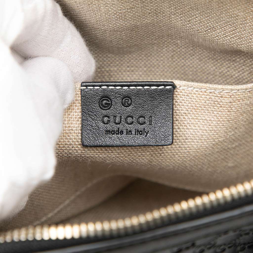 Gucci Mini Microguccissima Dome Satchel Black Leather Very good - Box View