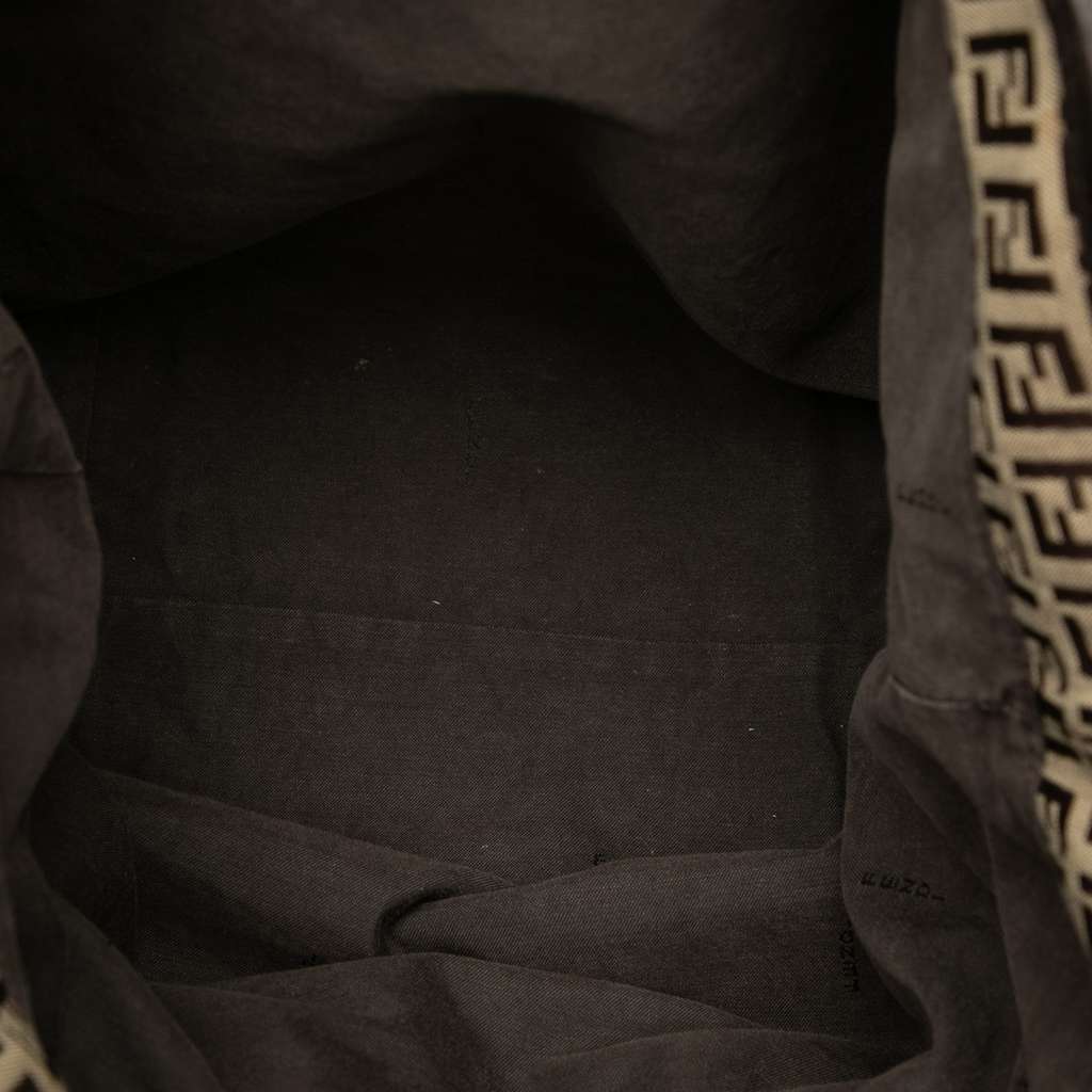 Fendi Zucchino Canvas Tote Beige Canvas Very good - Model View