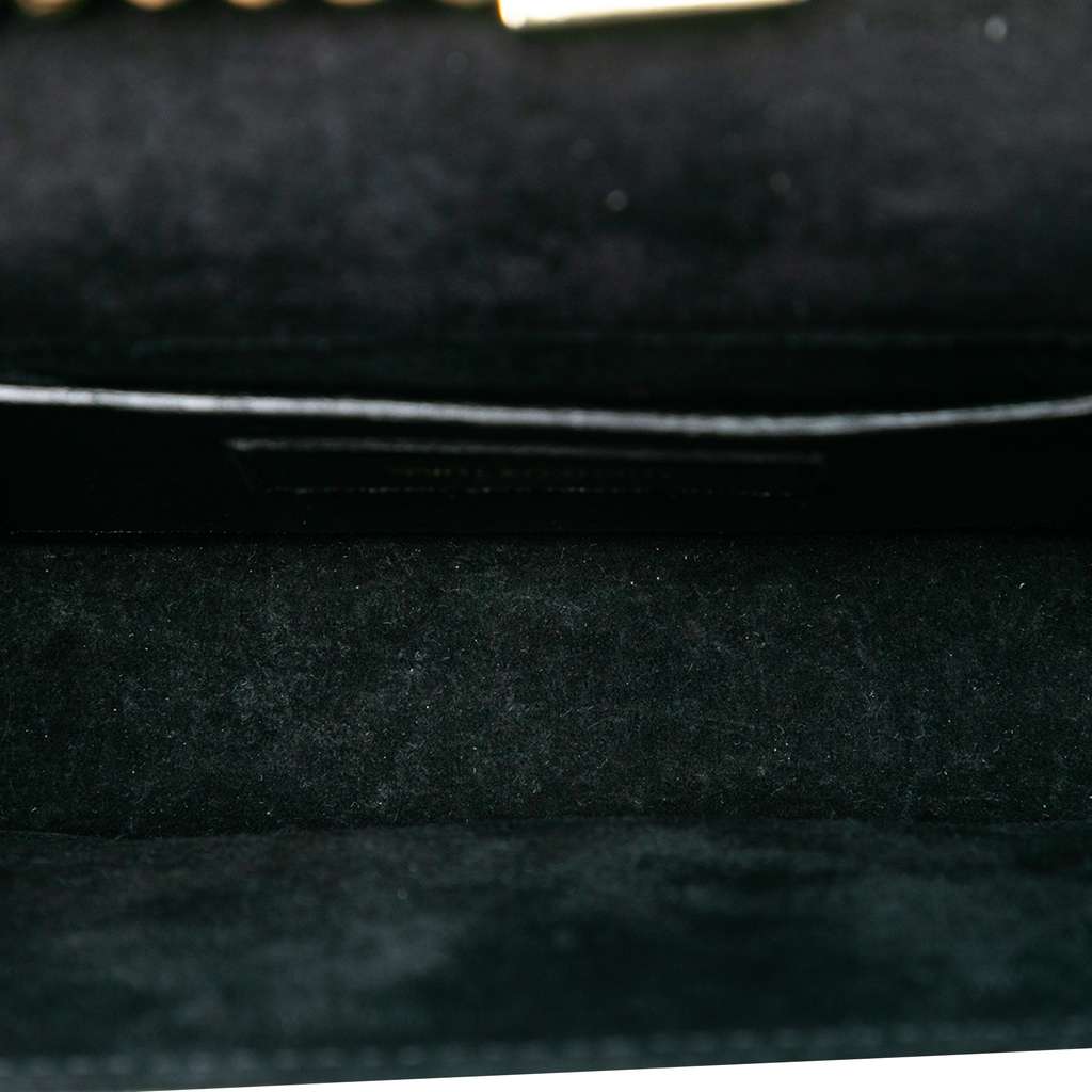 Saint Laurent Small Metallic Calfskin Monogram Kate Tassel Crossbody Silver Leather Very good - Model View