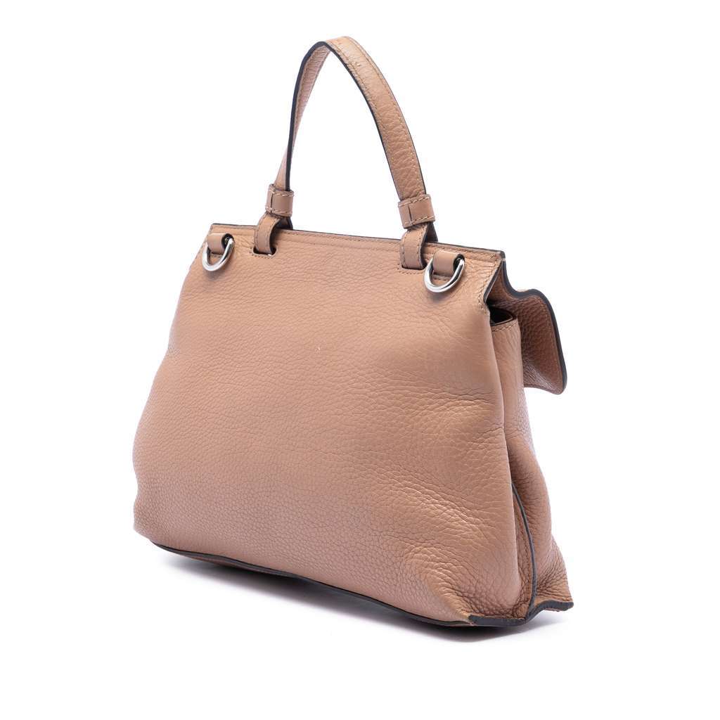 Gucci Small Leather Bamboo Daily Satchel Brown Leather Very good condition - Back View