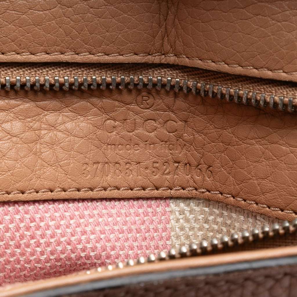 Gucci Small Leather Bamboo Daily Satchel Brown Leather Very good condition - Box View