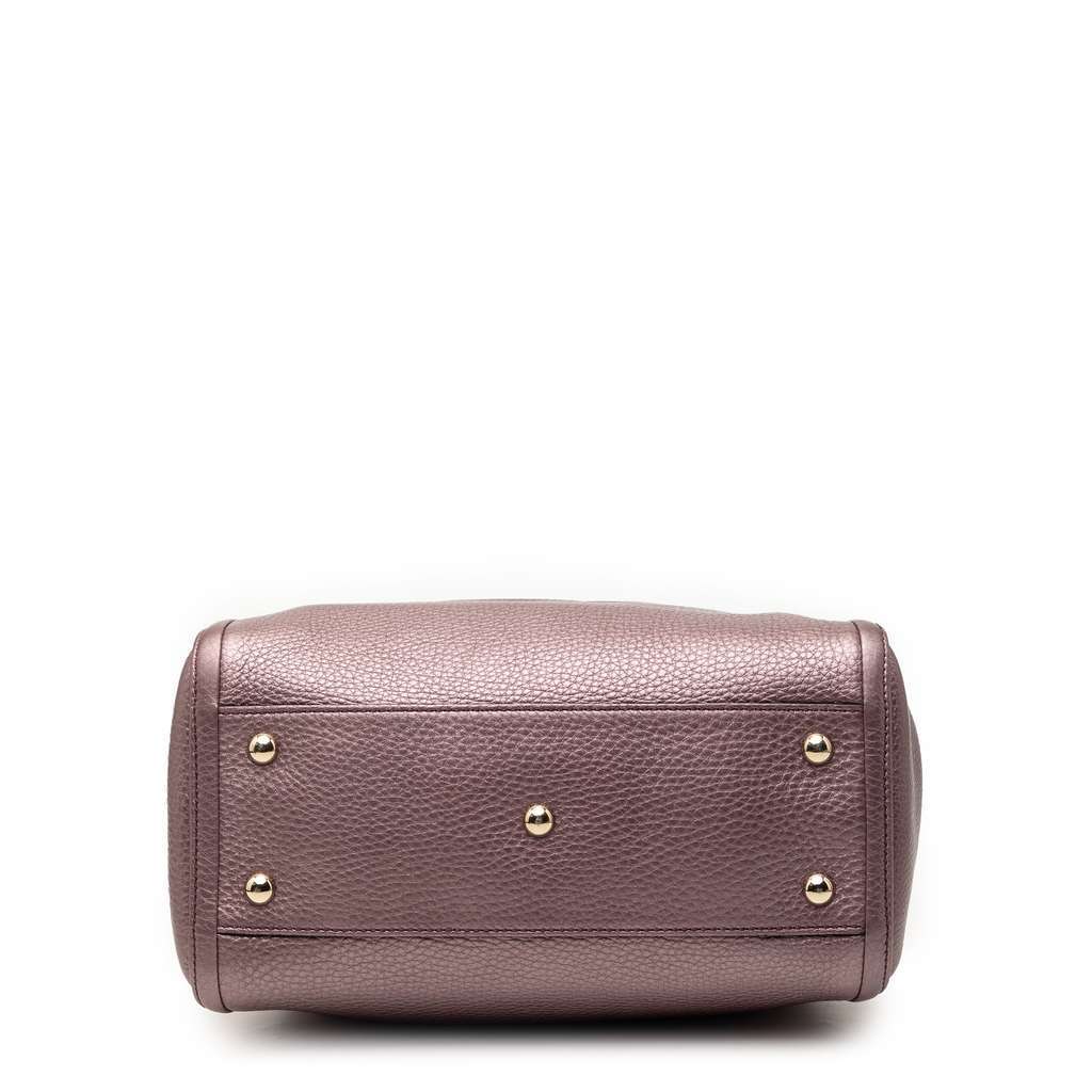 Gucci Small Calfskin Soho Satchel Purple Leather Very good - Inside View