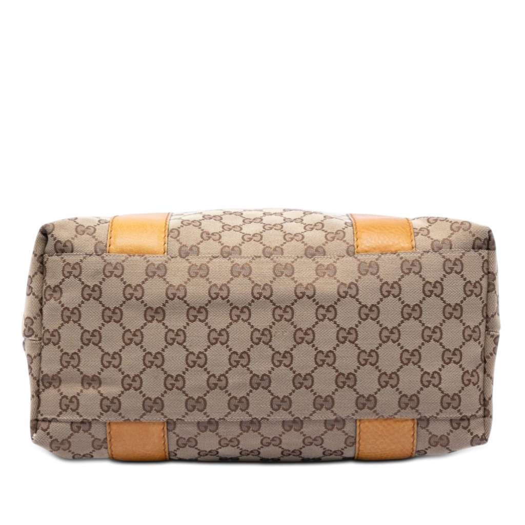 Gucci Large GG Canvas Bamboo Libeccio Tote Beige Canvas Very good - Inside View