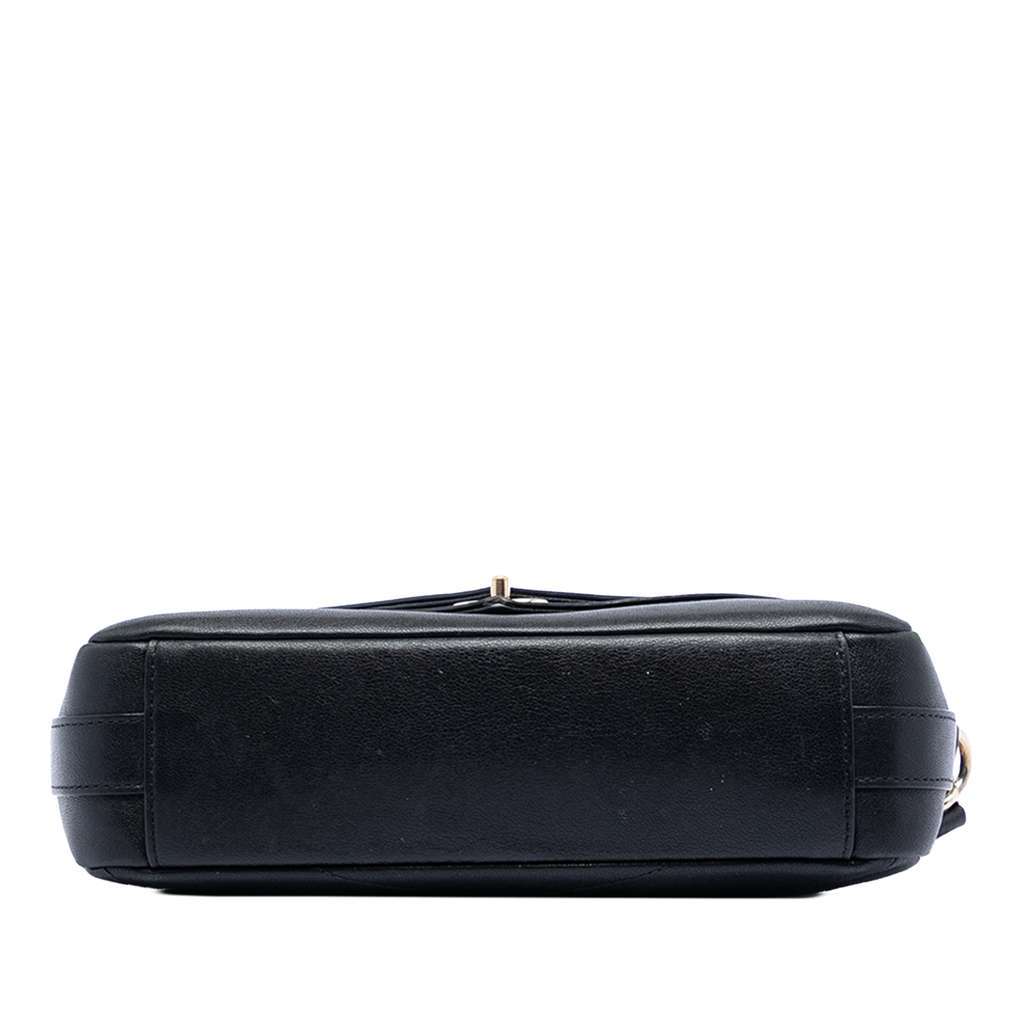 Chanel Mini Quilted Sheepskin Double Chevron Flap Black Leather Very good condition - Inside View