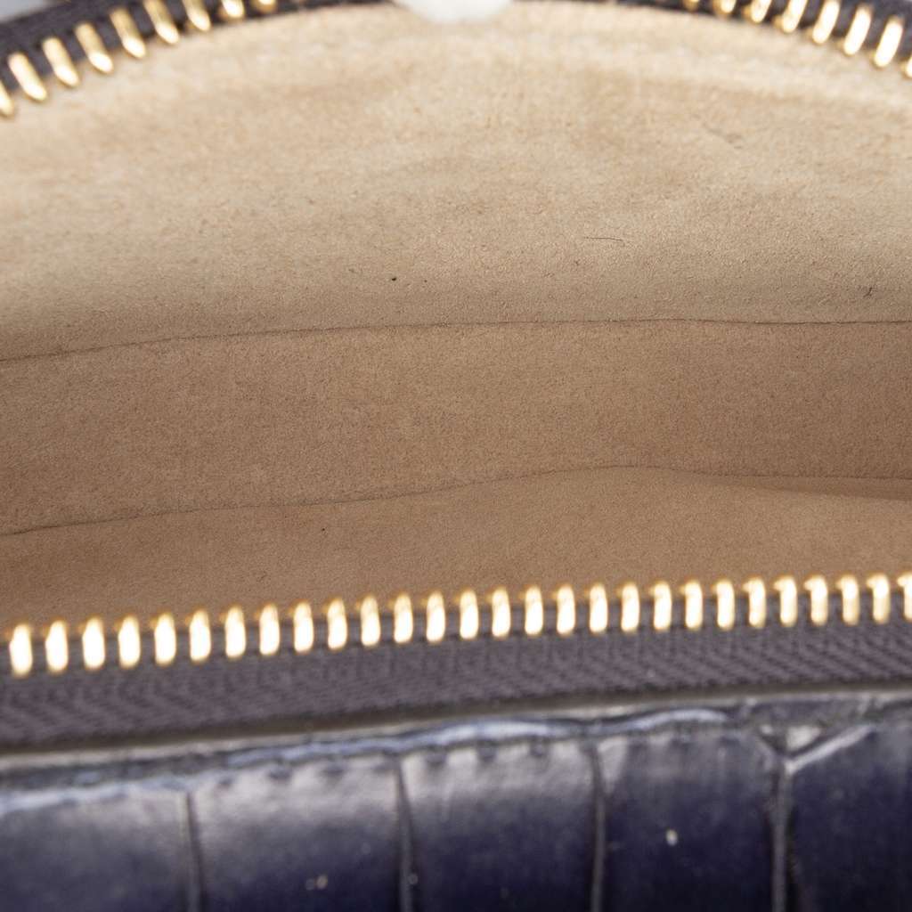Chloé Mini Croc Embossed Leather C Vanity Bag Black Leather Very good condition - Box View