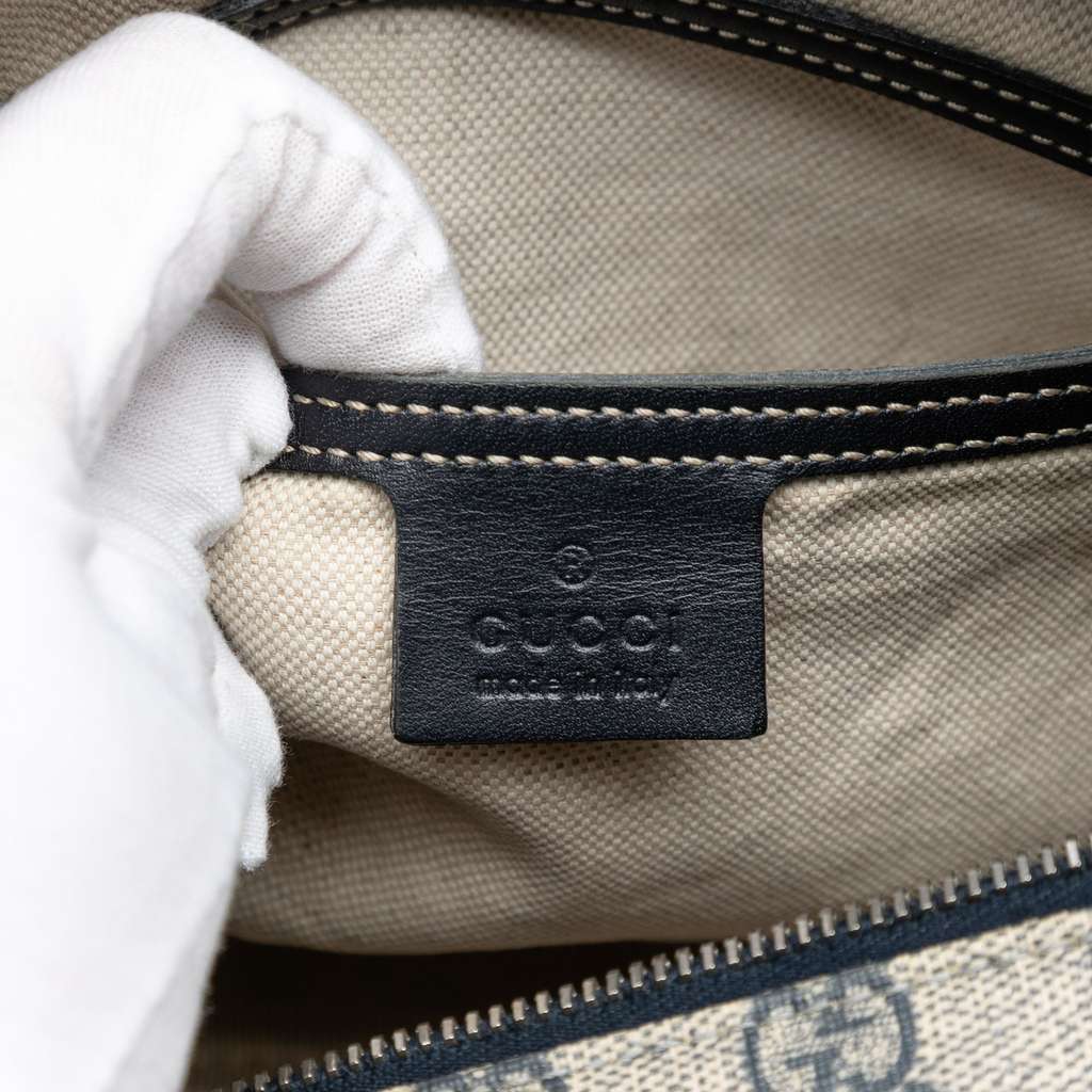 Gucci GG Supreme Double Pocket Crossbody Beige Canvas Very good - Box View