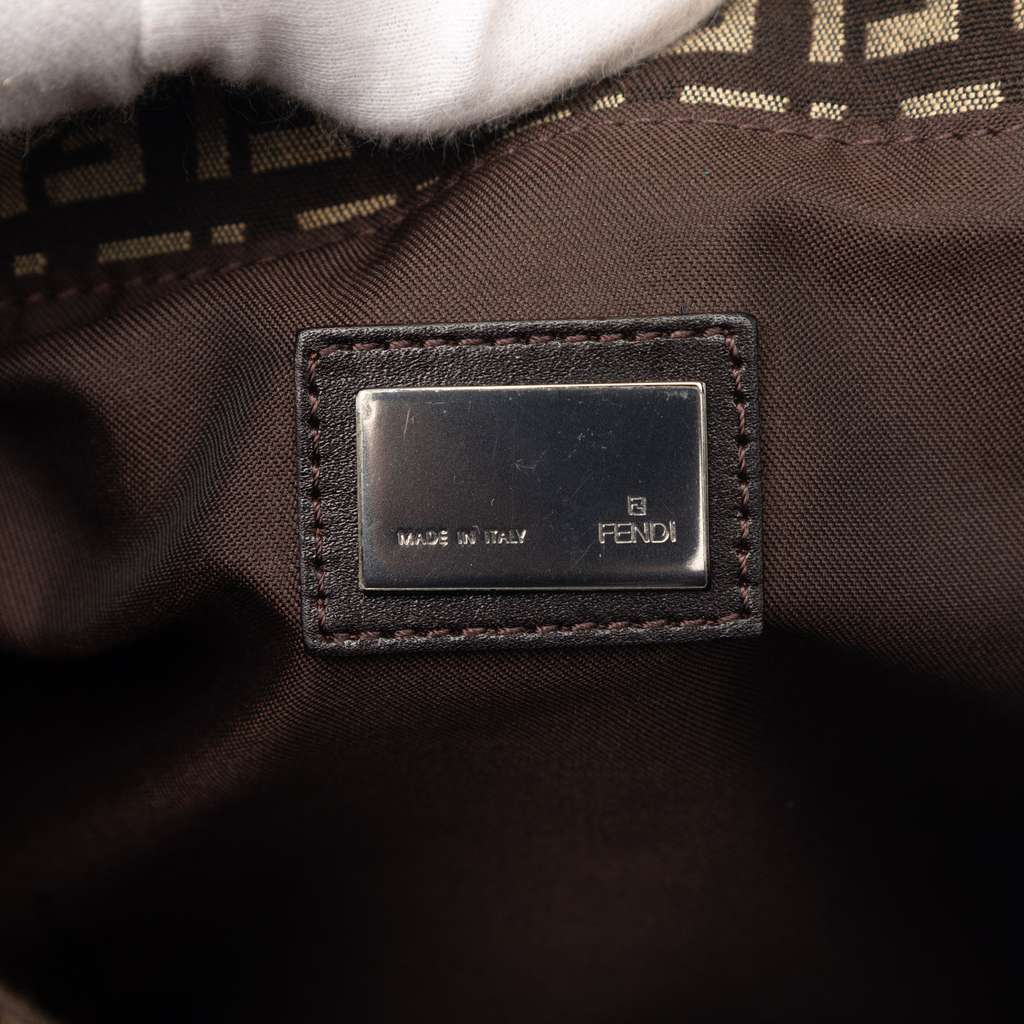 Fendi Zucchino Canvas Tote Brown Canvas Very good - Box View