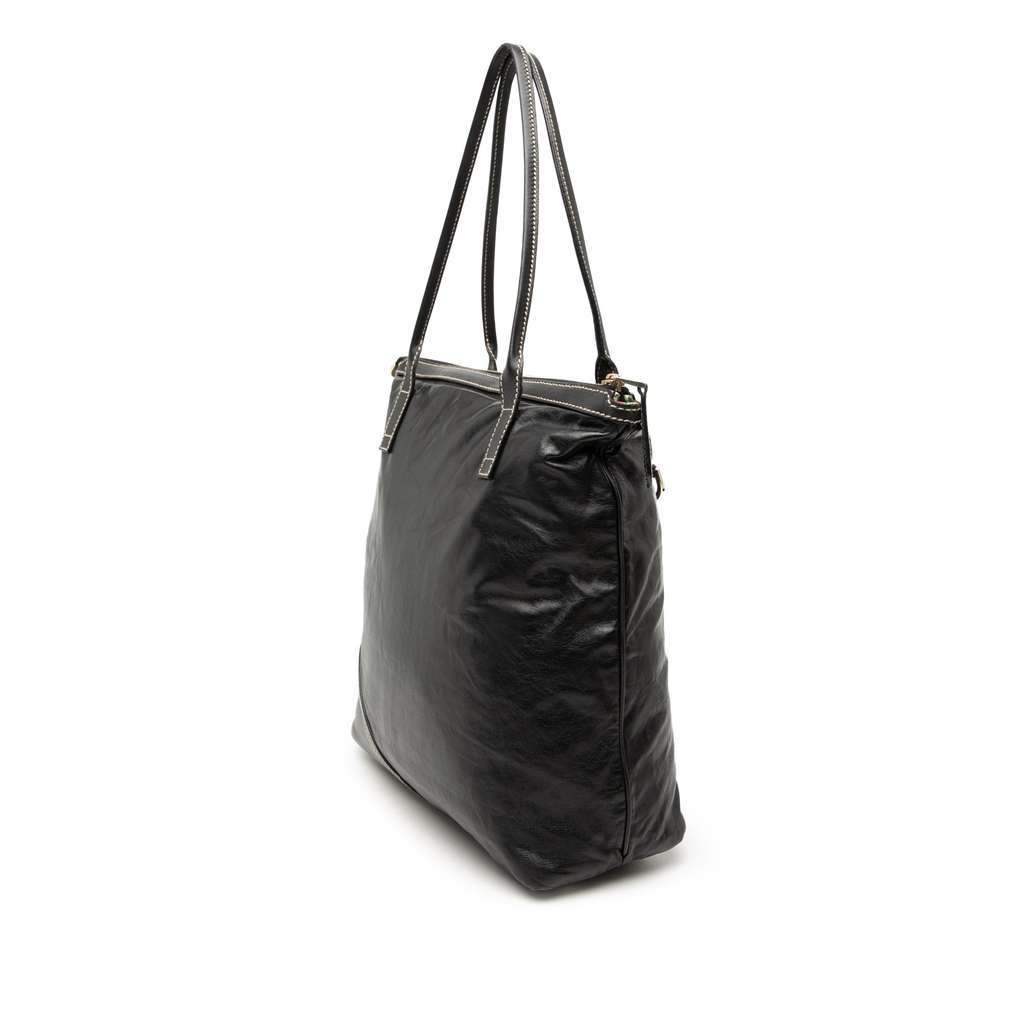 Gucci Leather Britt Tote Black Leather Very good - Back View