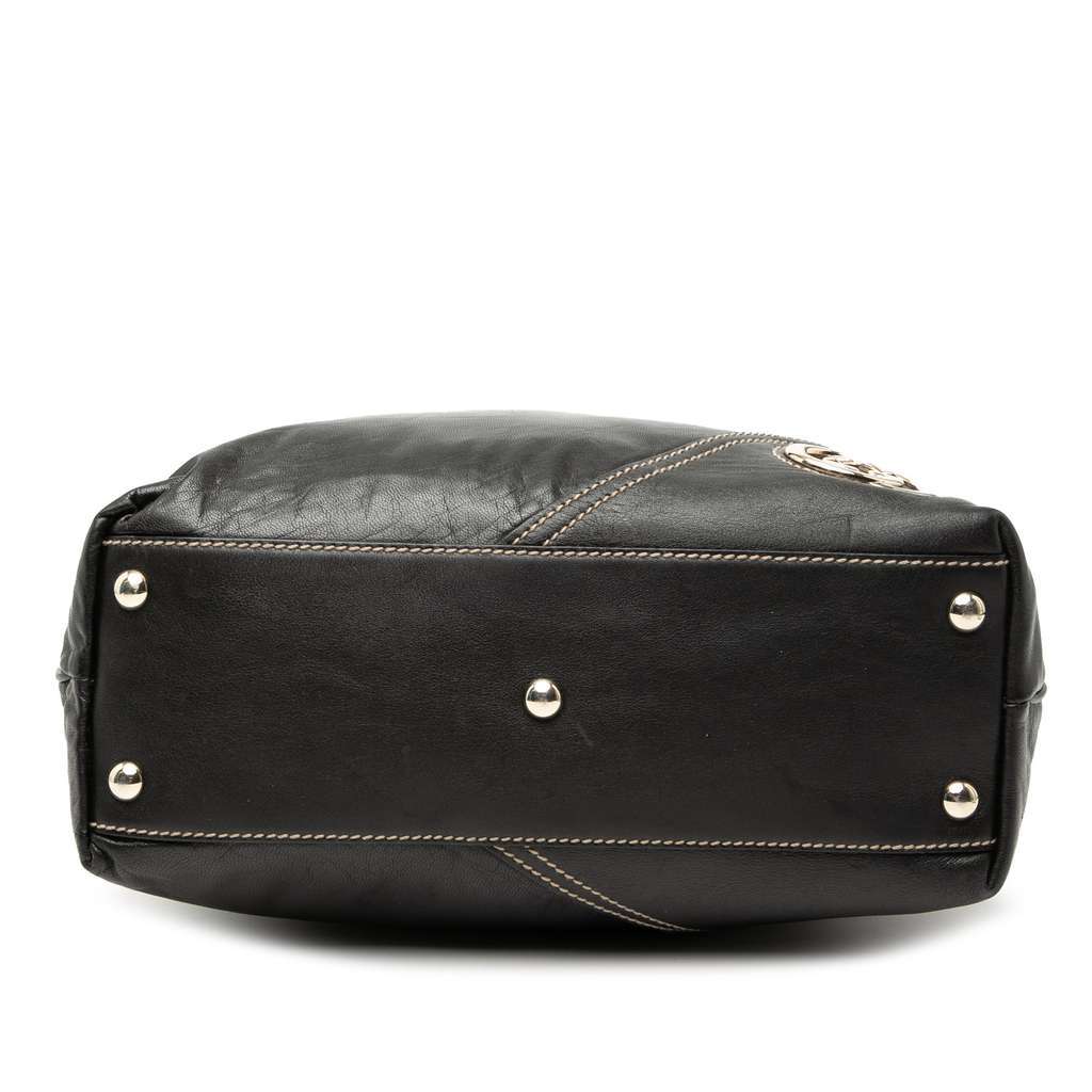 Gucci Leather Britt Tote Black Leather Very good - Inside View