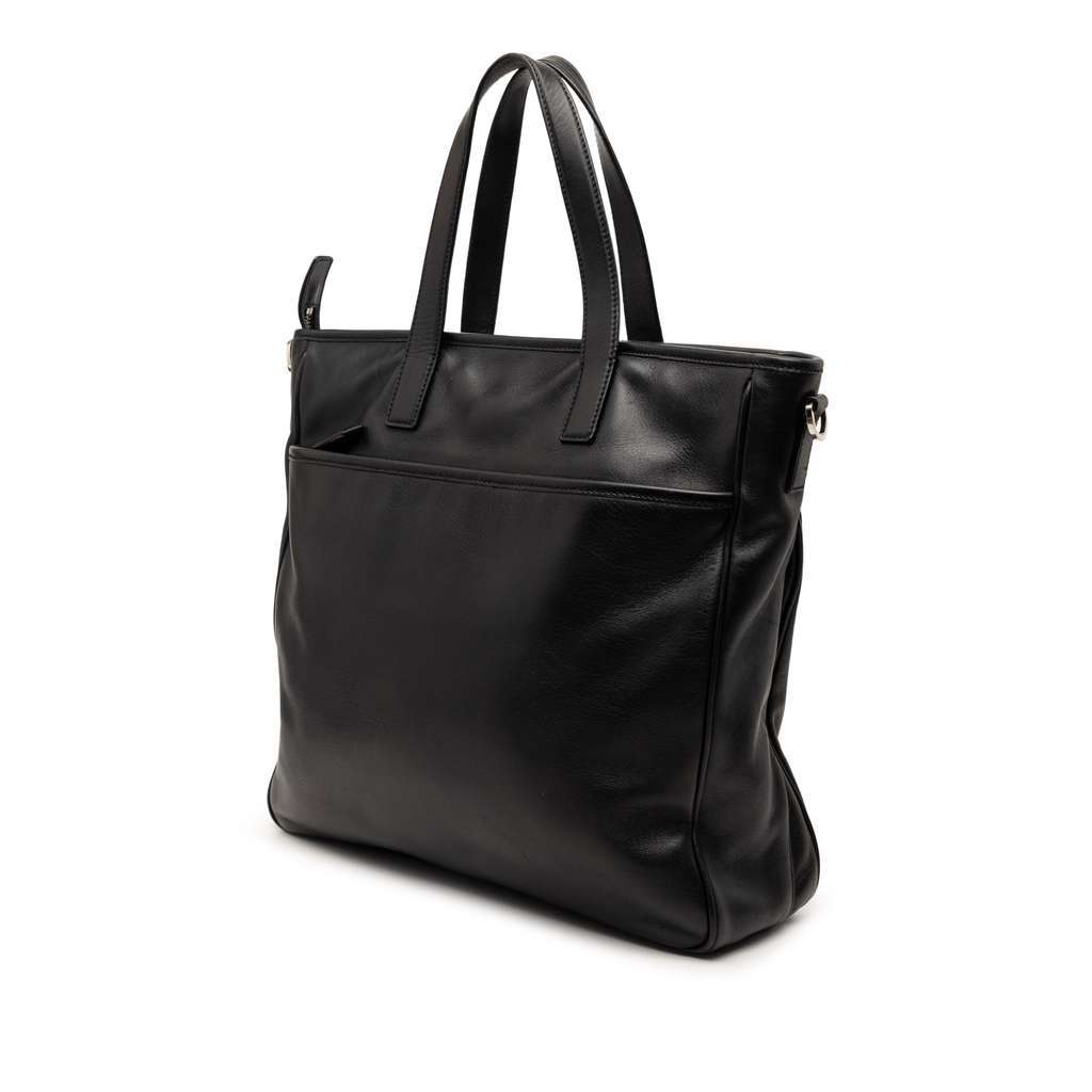 Prada Leather Satchel Black Leather Very good condition - Back View