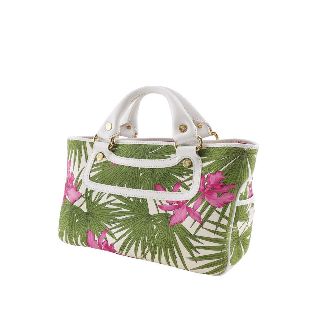 Celine Canvas Botanical Print Boogie Handbag White Canvas Very good - Inside View