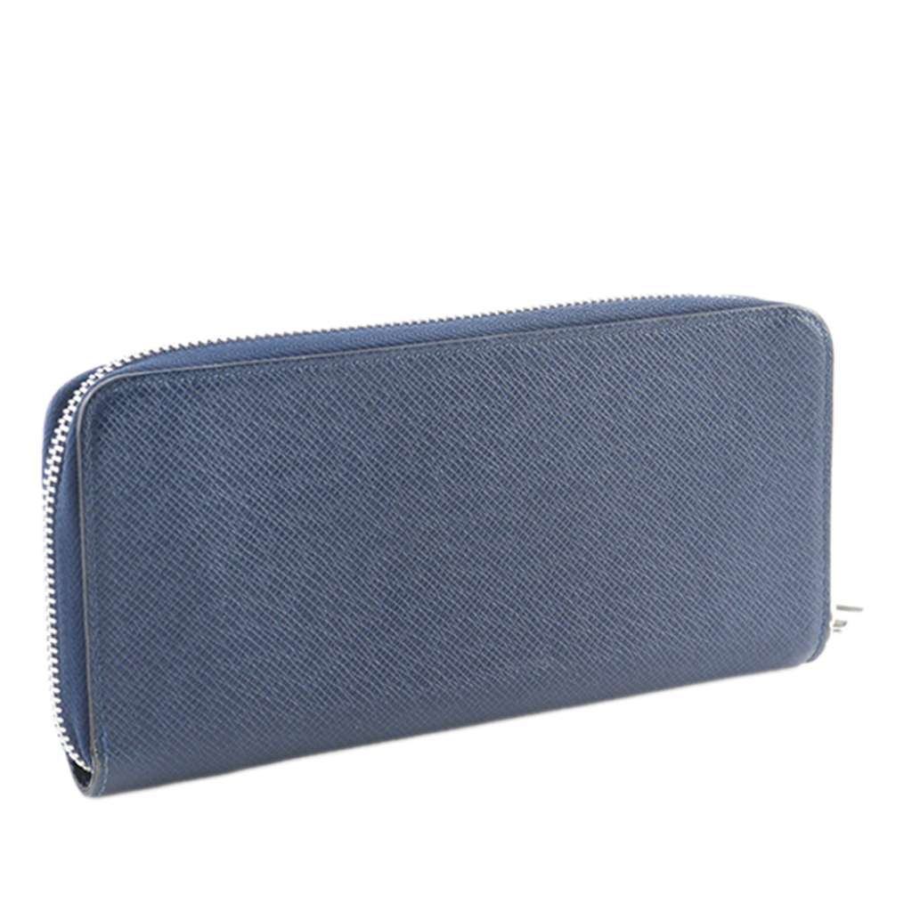 Louis Vuitton Taiga Zippy Vertical Long Wallet Blue Leather Very good - Back View