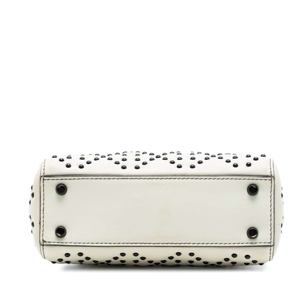 Dior Mini Lambskin Cannage Studded Supple Lady Dior White Leather Very good - Inside View