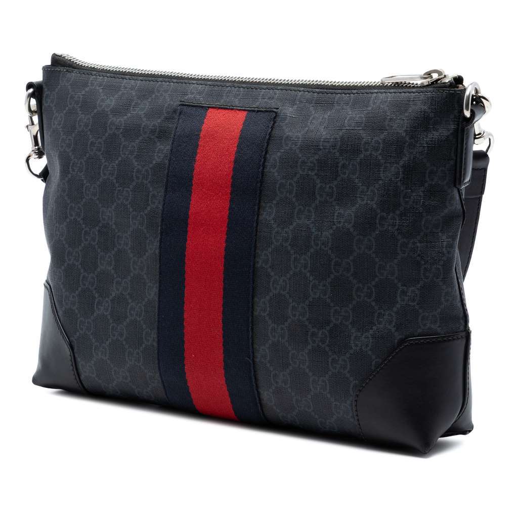 Gucci GG Supreme Web Crossbody Black Canvas Very good condition - Back View