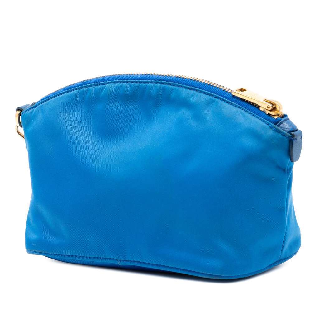 Prada Tessuto Pouch Blue Very good - Back View