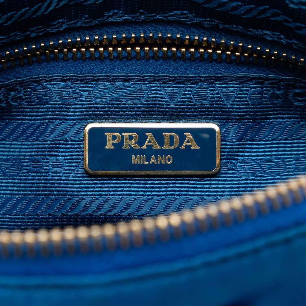 Prada Tessuto Pouch Blue Very good - Box View