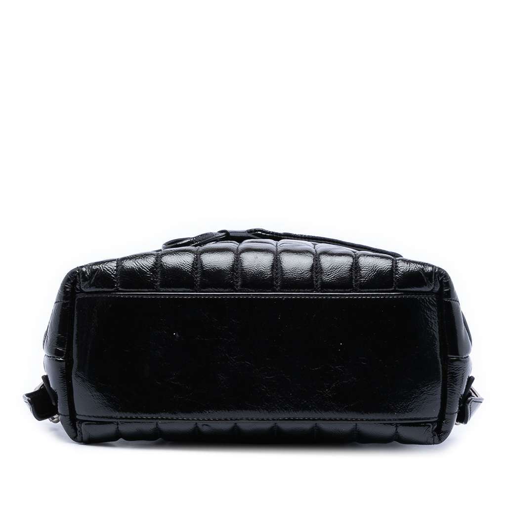 Saint Laurent Small Matelasse Patent Monogram LouLou Backpack Black Leather Very good - Inside View