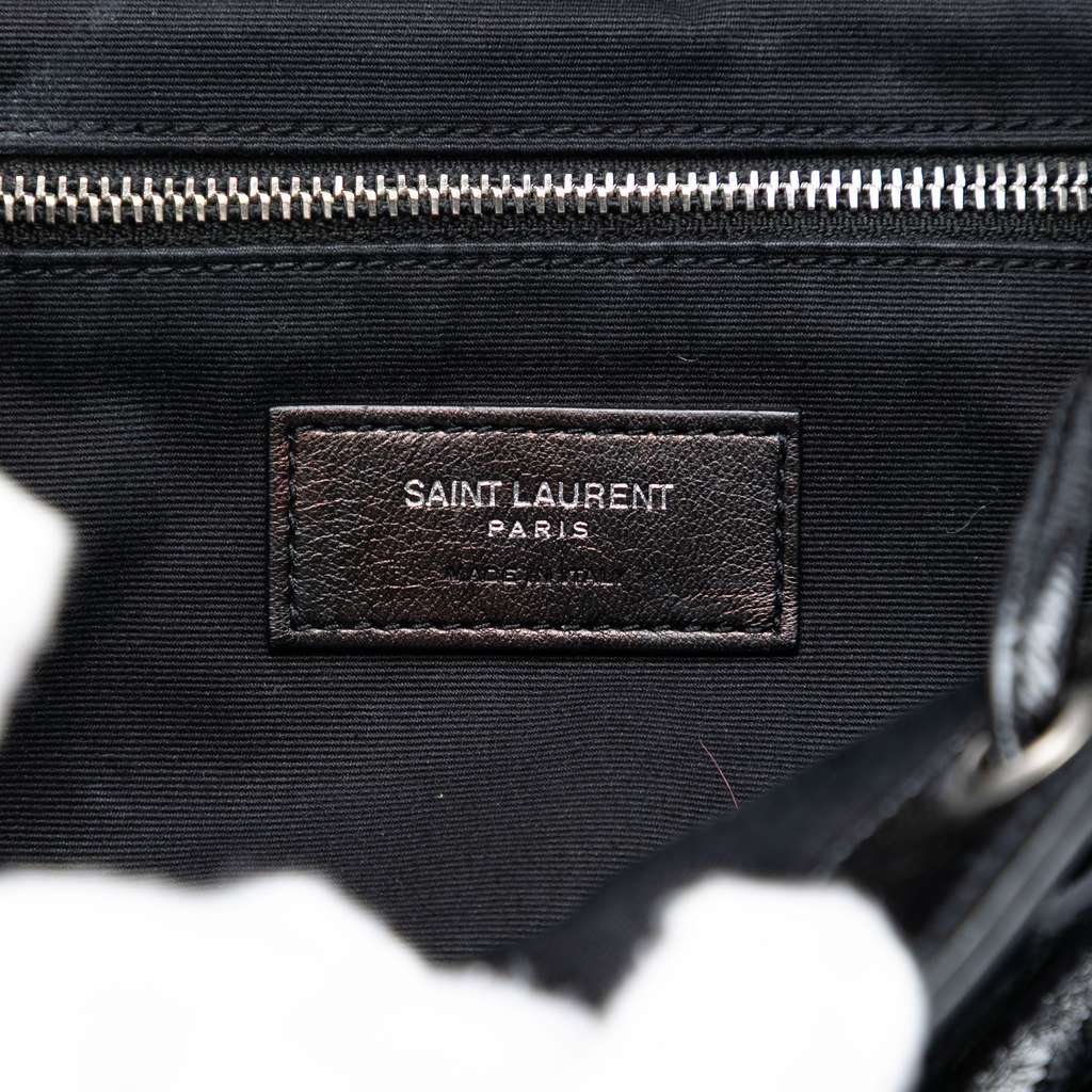 Saint Laurent Small Matelasse Patent Monogram LouLou Backpack Black Leather Very good - Box View