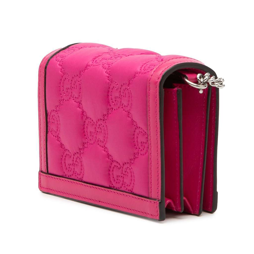 Gucci Mini GG Embossed Leather Satchel Pink Leather Very good - Back View