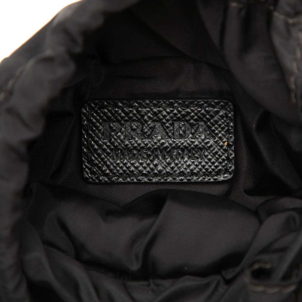Prada Re Nylon Printed Phone Pouch Black Very good - Box View