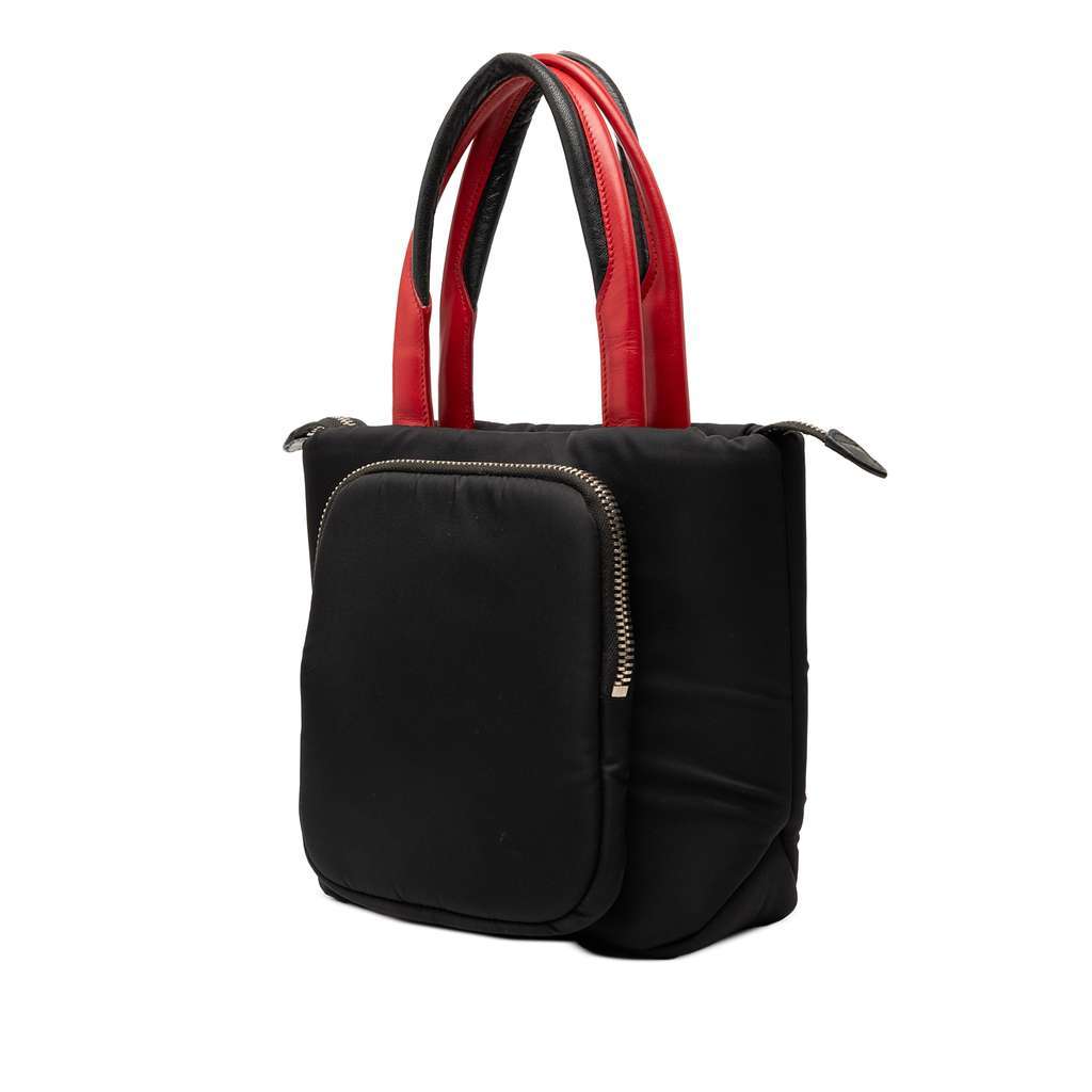 Prada Small Tessuto Pocket Top Handle Cargo Bag Black Very good - Back View