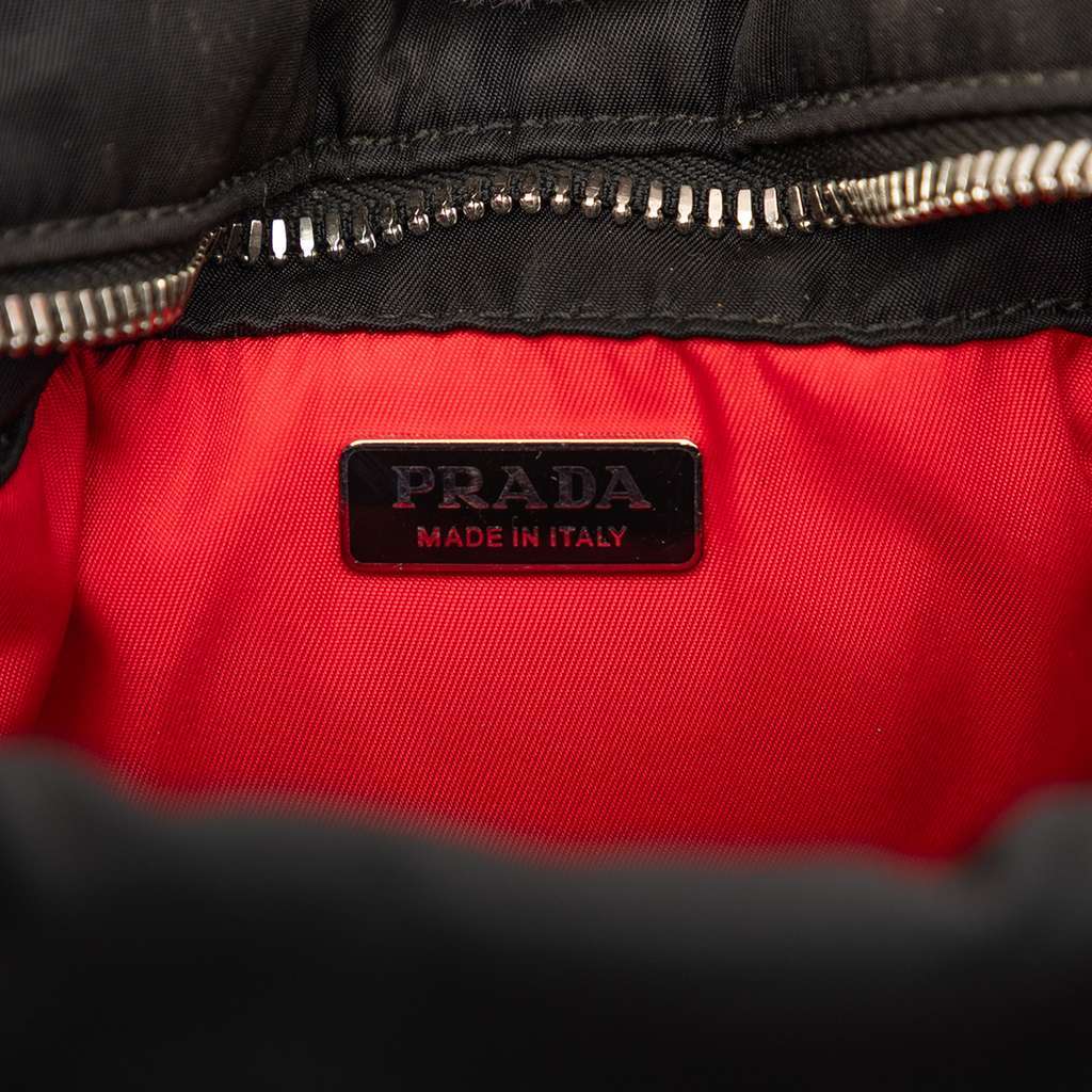 Prada Small Tessuto Pocket Top Handle Cargo Bag Black Very good - Box View