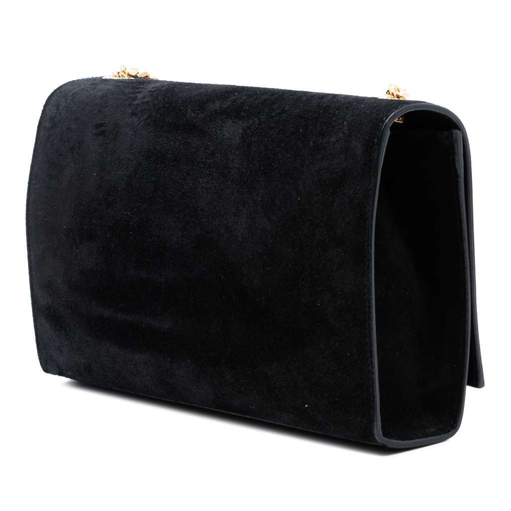 Saint Laurent Medium Suede Monogram Kate Tassel Crossbody Black Leather Very good - Back View