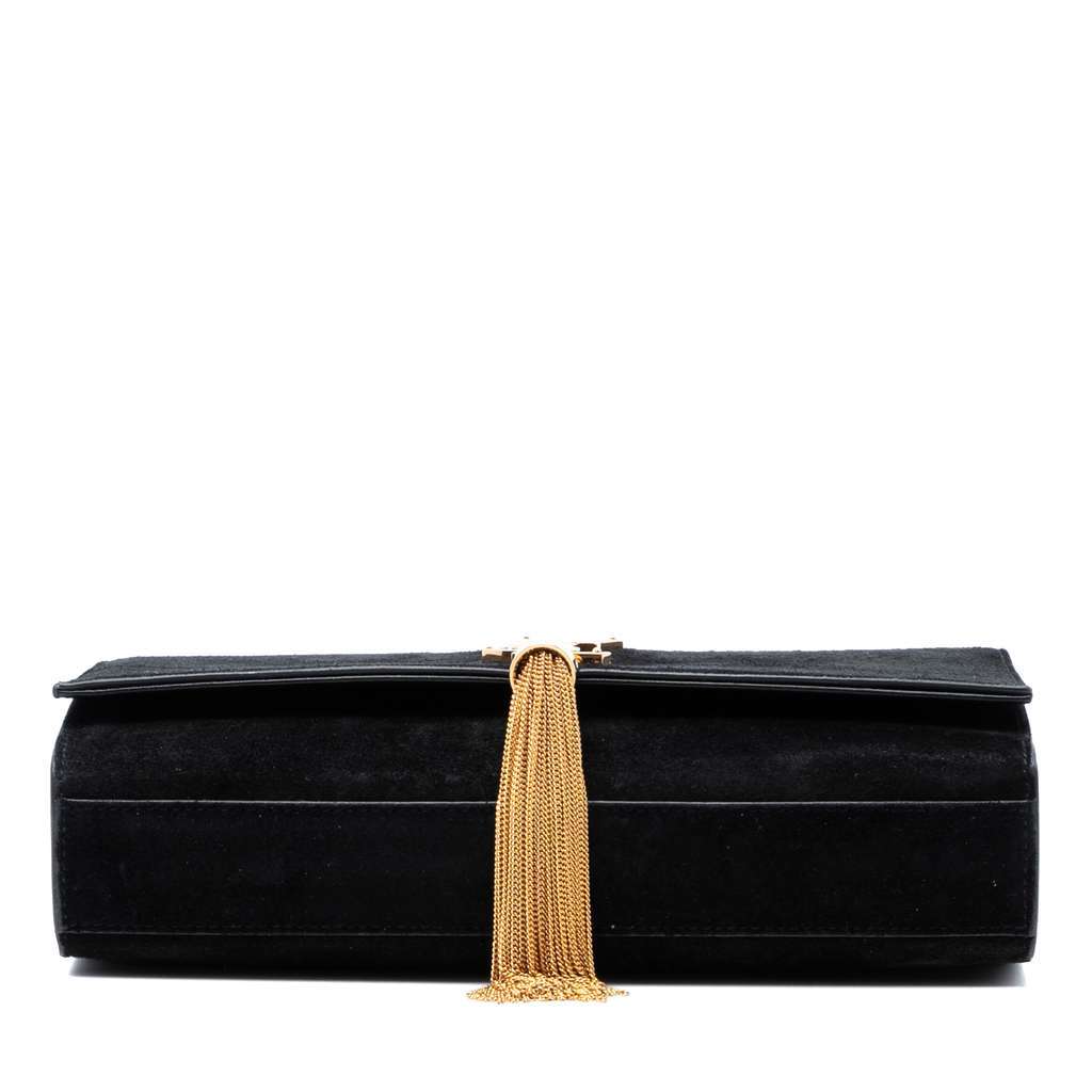 Saint Laurent Medium Suede Monogram Kate Tassel Crossbody Black Leather Very good - Inside View