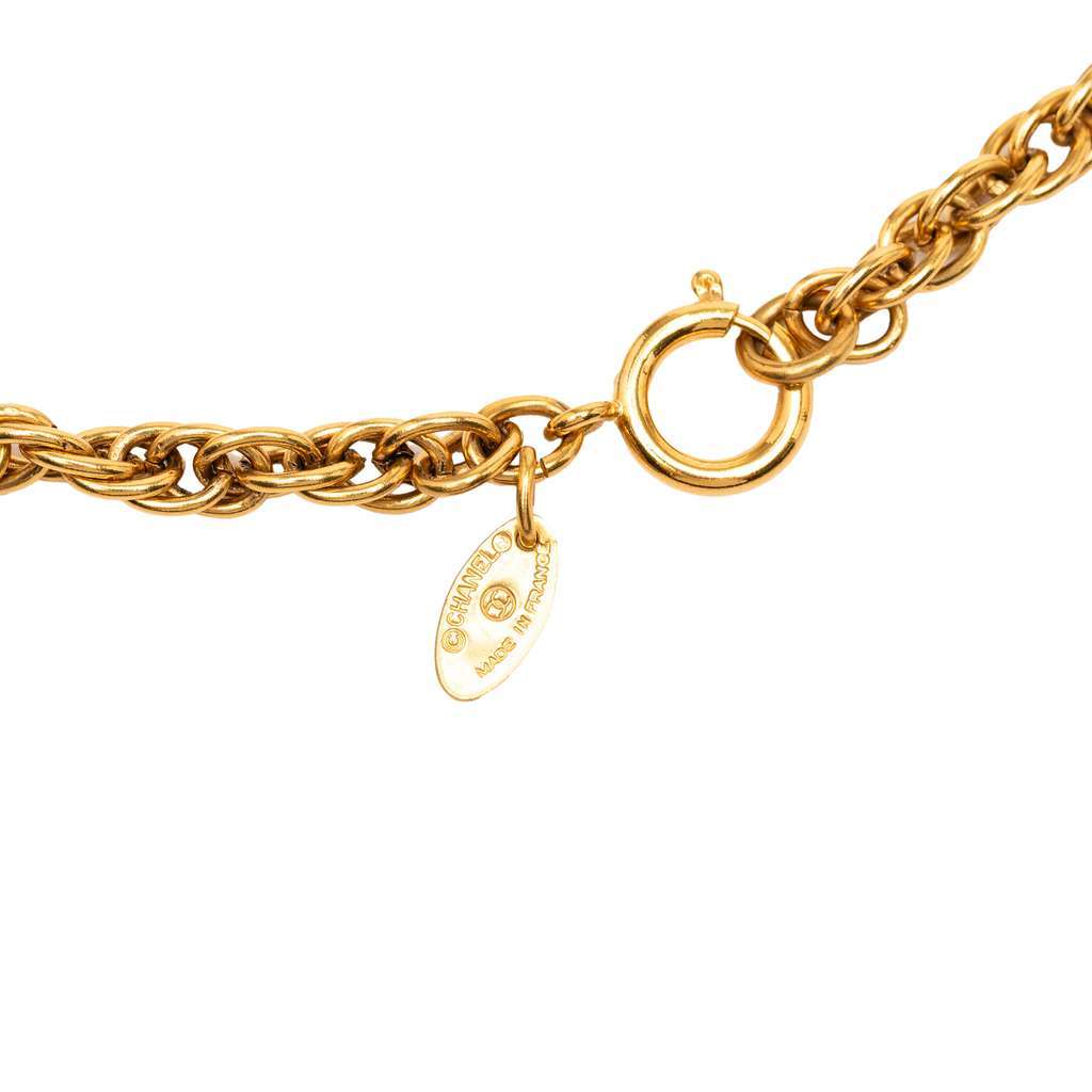 Chanel Gold Plated Ball Charms Necklace Gold Metal Very good - Back View