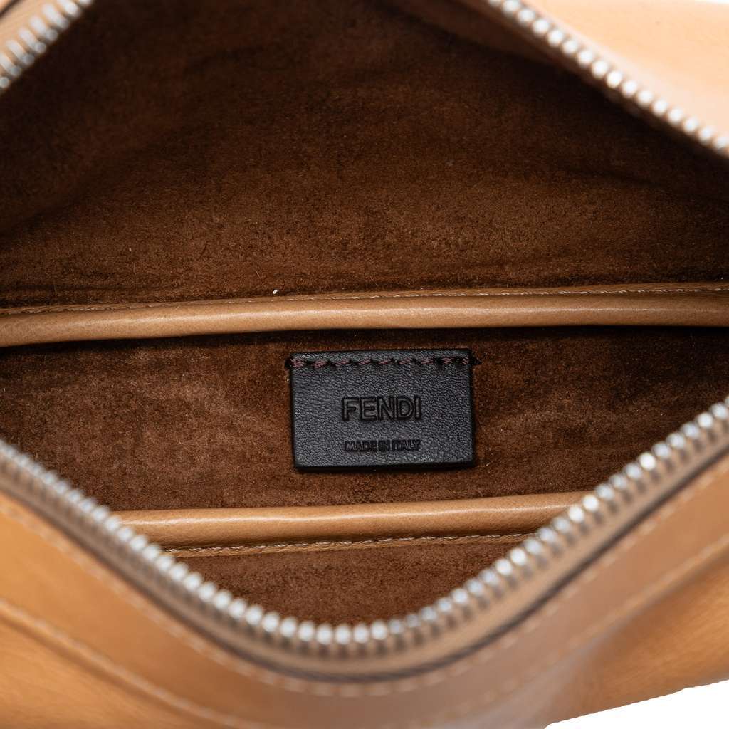 Fendi Mini Calfskin Simply Shoulder Bag Brown Leather Very good - Model View