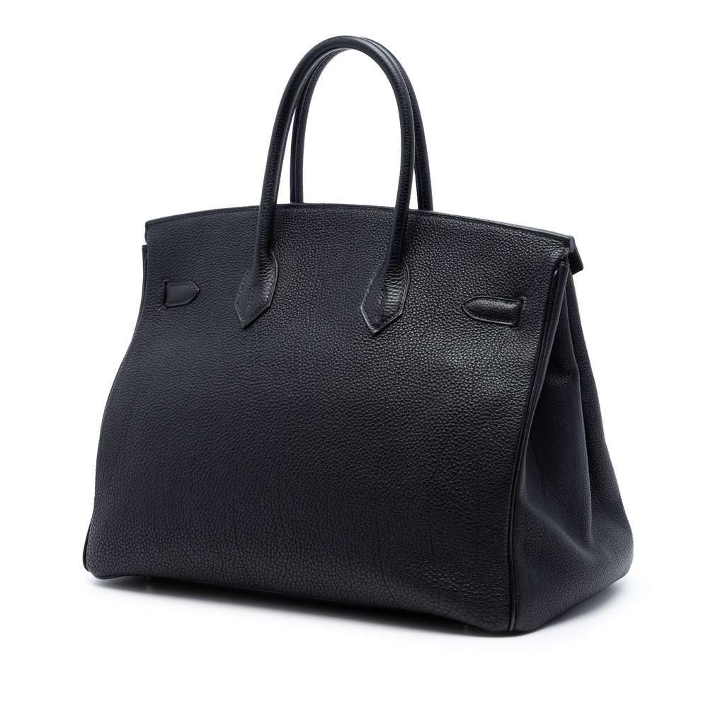 Hermès Togo Birkin Retourne 35 Black Leather Very good condition - Back View