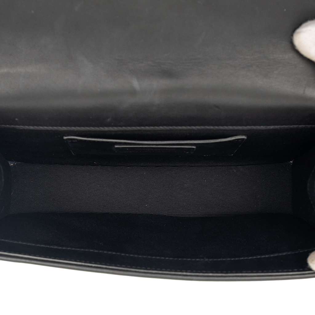 Saint Laurent Medium Diagonal Quilted Calfskin Monogram Kate Tassel Crossbody Black Leather Very good - Model View