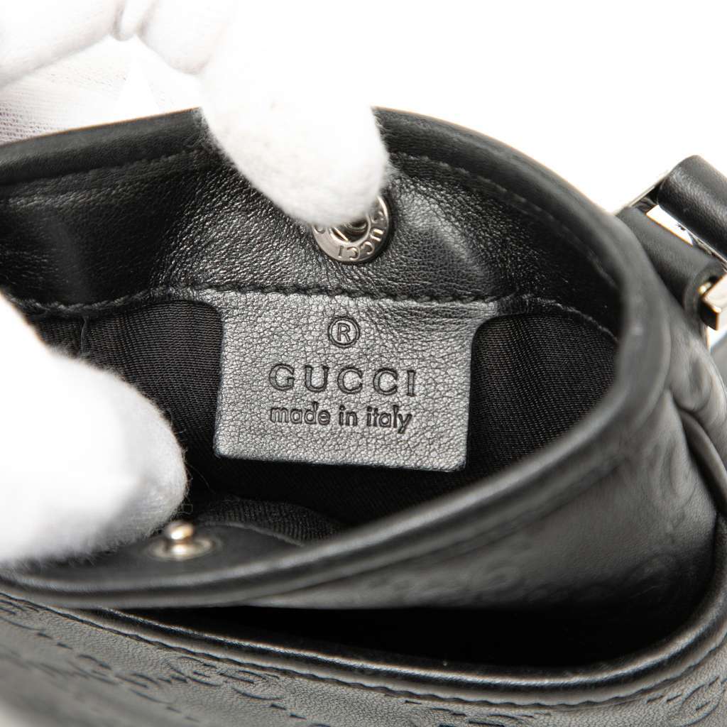 Gucci Guccissima Crossbody Black Leather Very good - Box View